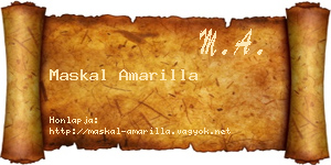 Maskal Amarilla névjegykártya